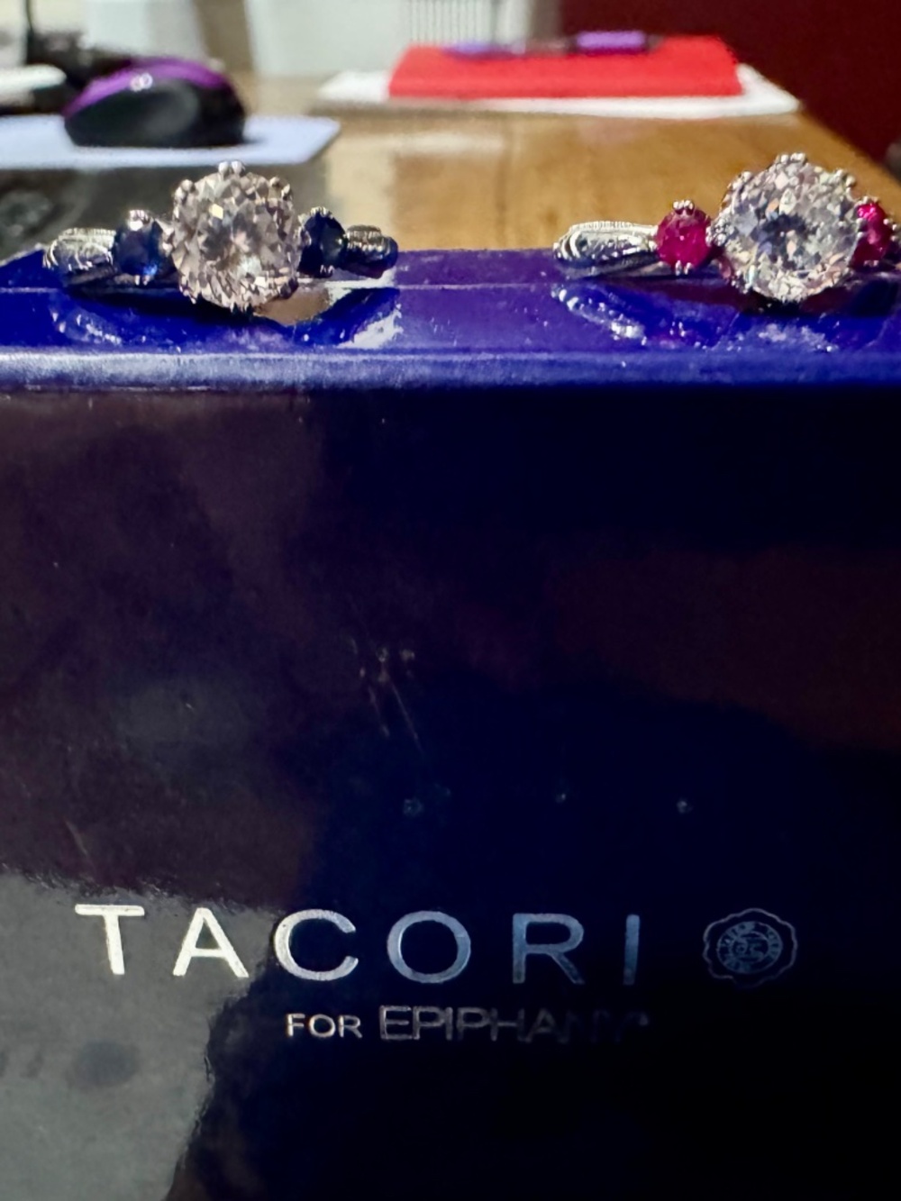 Tacori IV Diamonique 3 stone Rings